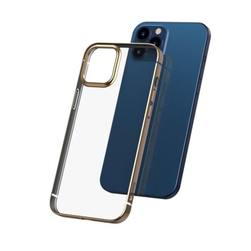 iPhone 12 Pro Max silikoonist umbris laikivate servadega Baseus Shining Case silikoonist kuldne