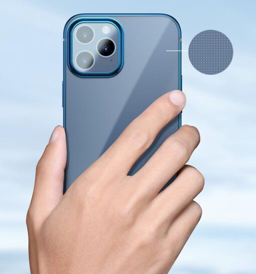 iPhone 12 Pro Max silikoonist ümbris läikivate servadega Baseus Shining Case silikoonist must 10