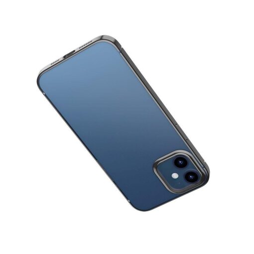 iPhone 12 Pro Max silikoonist ümbris läikivate servadega Baseus Shining Case silikoonist must 2