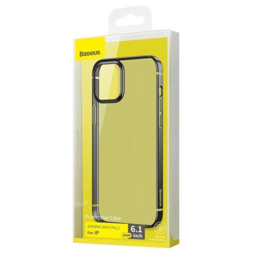 iPhone 12 Pro Max silikoonist ümbris läikivate servadega Baseus Shining Case silikoonist must 4