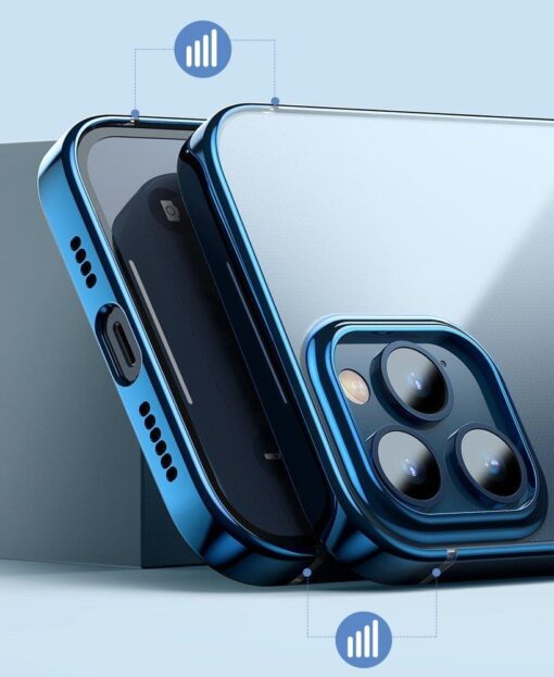 iPhone 12 Pro Max silikoonist ümbris läikivate servadega Baseus Shining Case silikoonist must 8