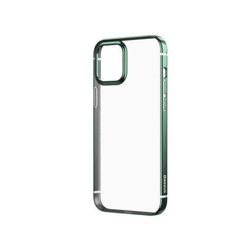 iPhone 12 Pro Max silikoonist ümbris läikivate servadega Baseus Shining Case silikoonist roheline 1