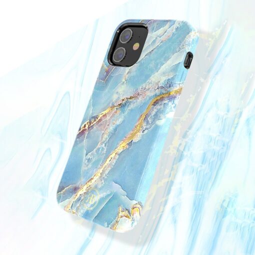iPhone 12 Pro Max umbris Kingxbar Marble Seeria sinine 5