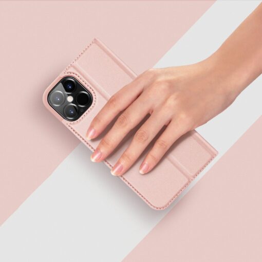 iPhone 12 mini kaaned Dux Ducis Skin Pro Bookcase roosa 11
