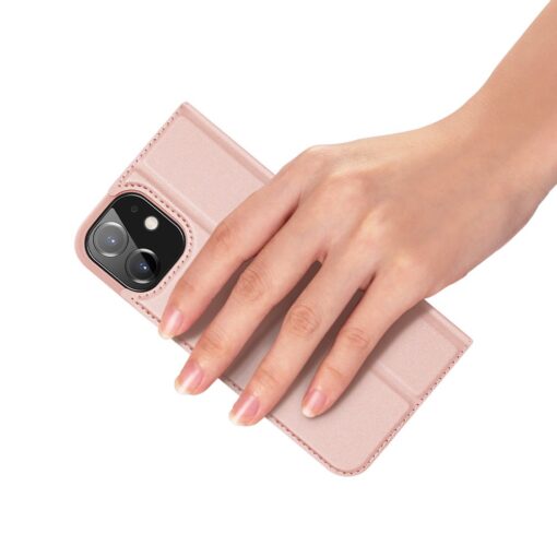 iPhone 12 mini kaaned Dux Ducis Skin Pro Bookcase roosa 6