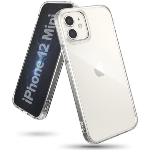 iPhone 12 mini kaaned Ringke Fusion plastikust ja silikoonist raamiga FSAP0052 läbipaistev 1