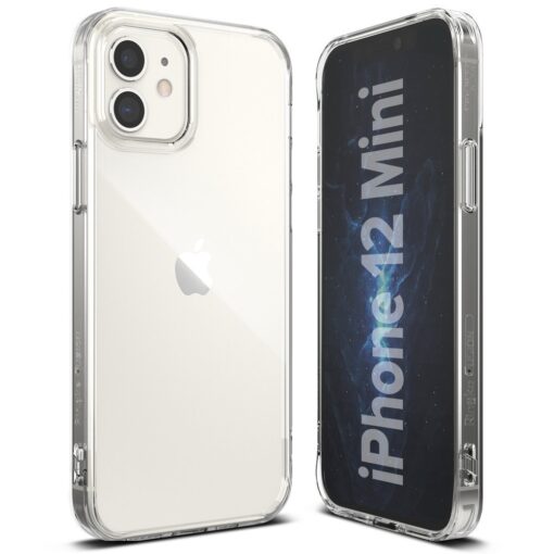 iPhone 12 mini kaaned Ringke Fusion plastikust ja silikoonist raamiga FSAP0052 läbipaistev 2