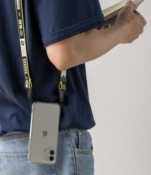 iPhone 12 mini kaaned Ringke Fusion plastikust ja silikoonist raamiga FSAP0052 läbipaistev 6