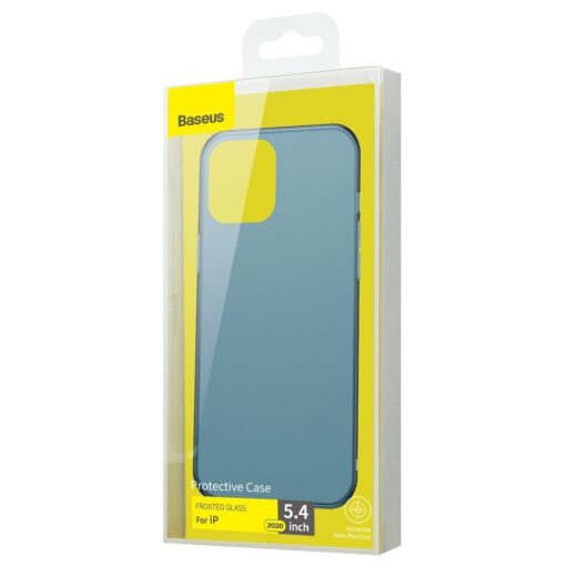 iPhone 12 mini plastikust frosted umbris Baseus Frosted Glass Case sinine 4