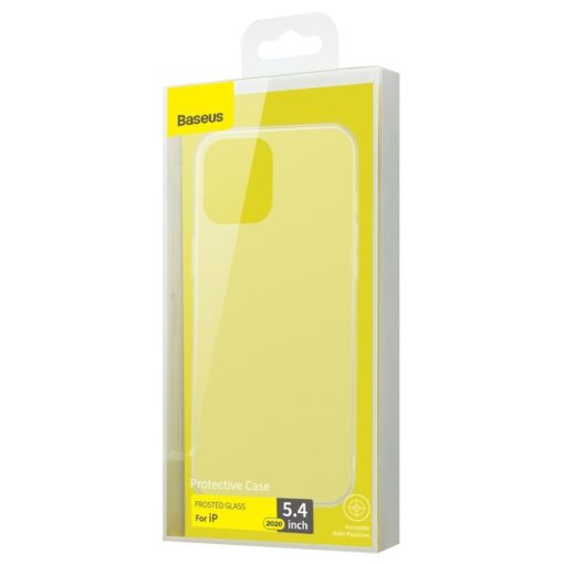 iPhone 12 mini plastikust frosted ümbris Baseus Frosted Glass Case valge 4