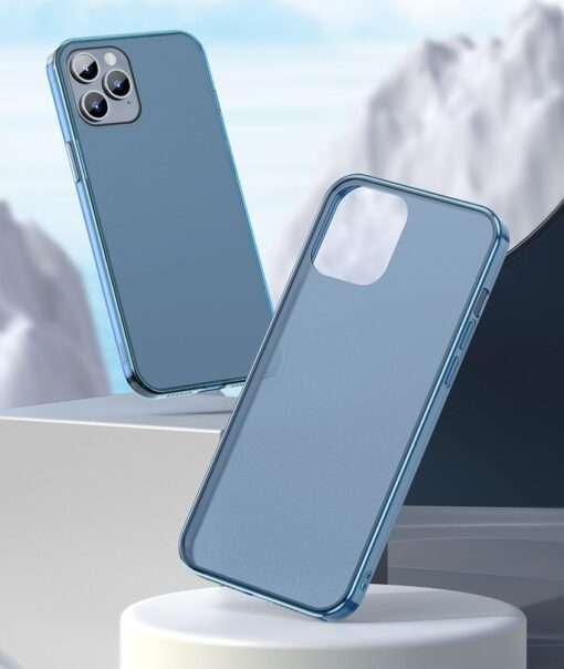 iPhone 12 mini plastikust frosted ümbris Baseus Frosted Glass Case valge 7