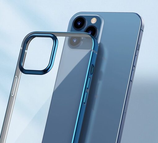iPhone 12 mini silikoonist ümbris läikivate servadega Baseus Shining Case silikoonist sinine 8
