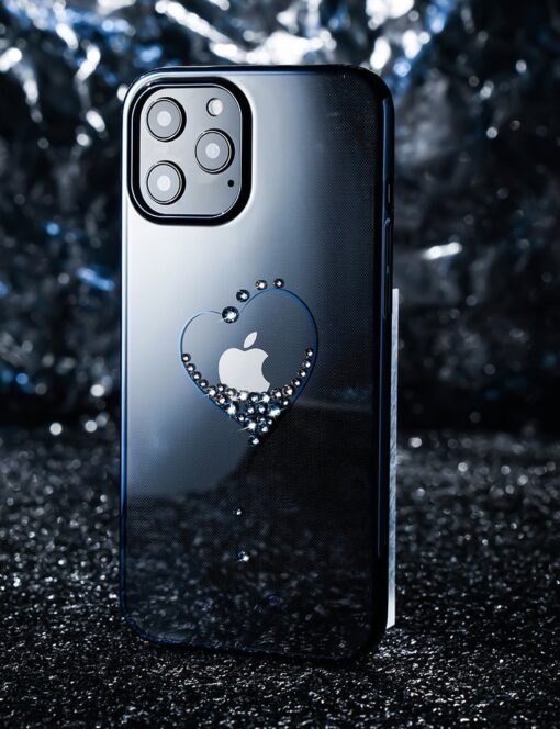 iPhone 12 mini umbris Kingxbar Wish elastsest plastikust Swarowski kristallikestega kuldne 10