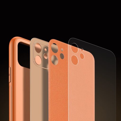 iPhone 12 mini ümbris YOLO kunstnahast ja silikoonist servadega oranž 7