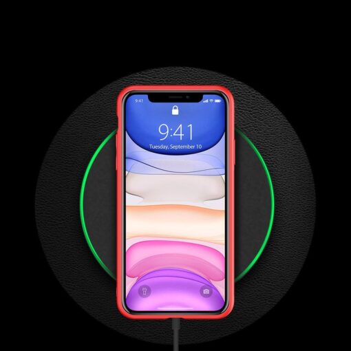 iPhone 12 mini ümbris YOLO kunstnahast ja silikoonist servadega punane 9