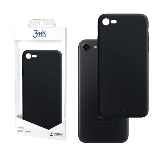 apple iphone 7 8 SE 2020 kaaned silikoonist 3mk black