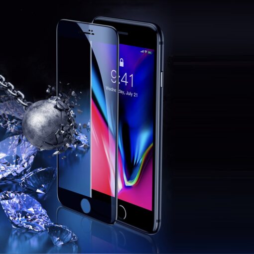 2tk iPhone SE 2020 87 kaitseklaas taisekraan sinise valguse kaitsega must 9
