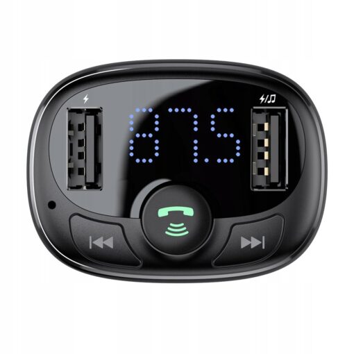 Bluetooth FM transmitter Baseus T Typed MP3 2x USB TF microSD 3.4A must CCTM 01 3