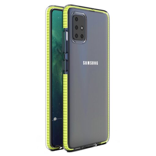 Samsung A51 umbris silikoonist kollane raamiga