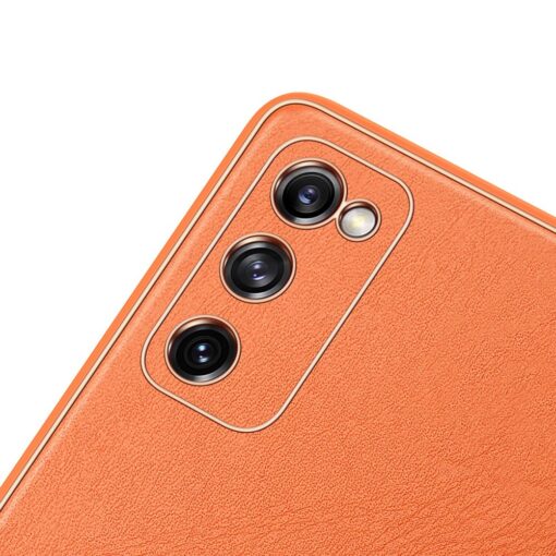Samsung Galaxy S20 FE 5G umbris Dux Ducis Yolo elegant kunstnahast ja silikoonist servadega oranz 5