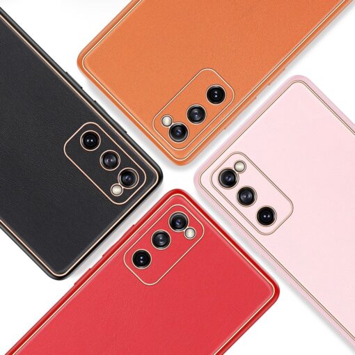 Samsung Galaxy S20 FE 5G umbris Dux Ducis Yolo elegant kunstnahast ja silikoonist servadega punane 13
