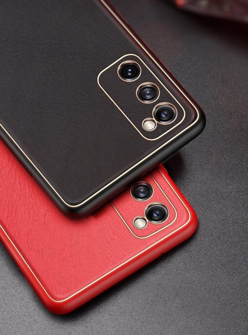 Samsung Galaxy S20 FE 5G umbris Dux Ducis Yolo elegant kunstnahast ja silikoonist servadega punane 17