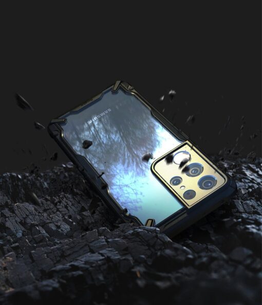 Samsung Galaxy S21 Ultra Ringke Fusion X tugev umbris plastikust taguse ja silikoonist raamiga must FUSG0068 4