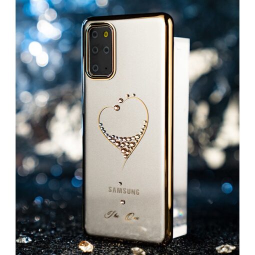 Samsung S20 Ultra Kingxbar Wish elastsest plastikust Swarowski kristallikestega kuldne 11