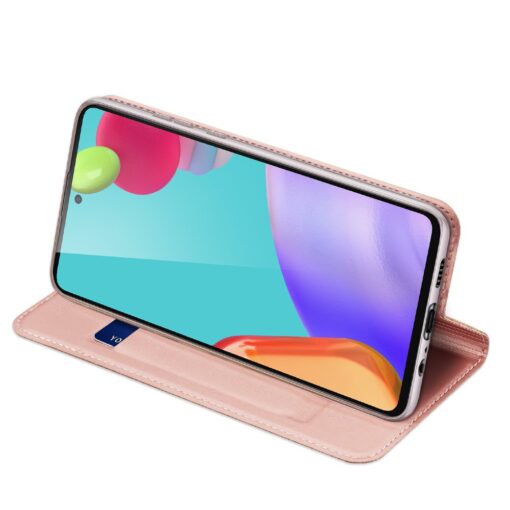 Samsung A52 kunstnahast kaaned kaarditaskuga DUX DUCIS Skin Pro roosa 2