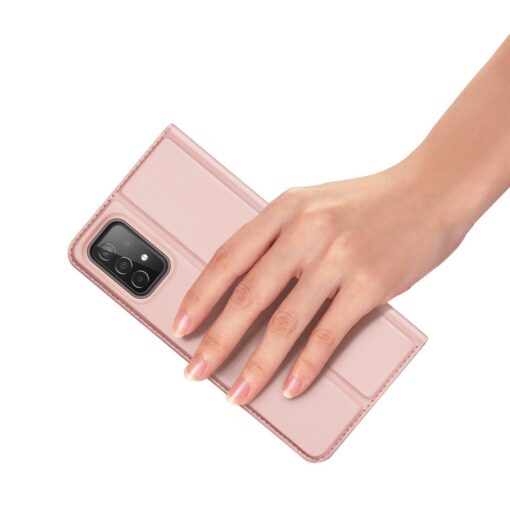 Samsung A52 kunstnahast kaaned kaarditaskuga DUX DUCIS Skin Pro roosa 5