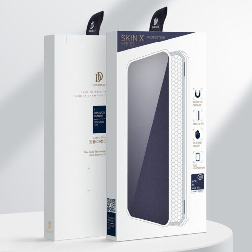 Samsung A52 kunstnahast kaaned kaarditaskuga DUX DUCIS Skin X roosa 4