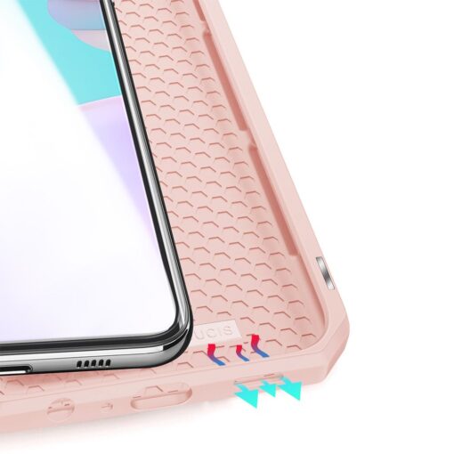 Samsung A52 kunstnahast kaaned kaarditaskuga DUX DUCIS Skin X roosa 7