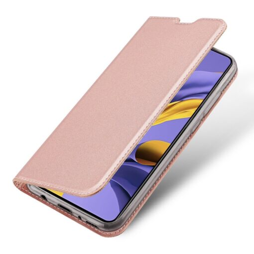 Samsung A71 kunstnahast kaaned kaarditaskuga DUX DUCIS Skin Pro roosa 3