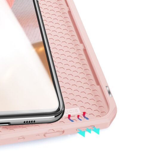 Samsung A72 kunstnahast kaaned kaarditaskuga DUX DUCIS Skin X roosa 6