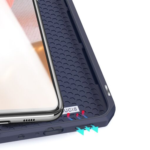 Samsung A72 kunstnahast kaaned kaarditaskuga DUX DUCIS Skin X sinine 7