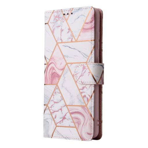 Samsung A52 kaaned kaarditaskuga roosa marble 4