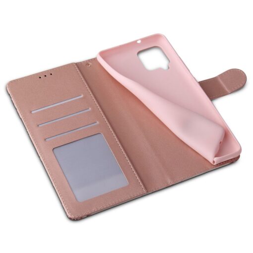 Samsung A52 kaaned kaarditaskuga roosa marble 6