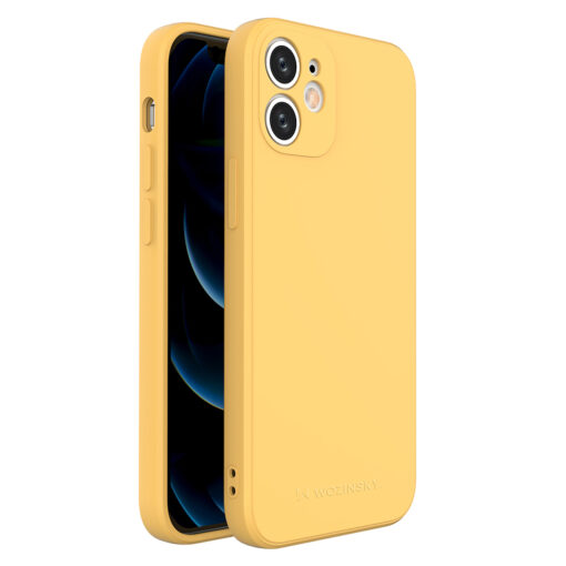 iPhone 12 mini pehmest silikoonist umbris kollane
