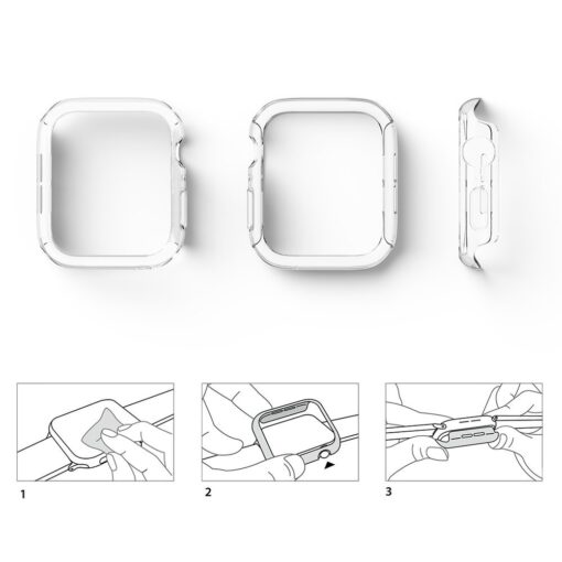 Apple Watch umbris Ringke Slim 2tk Watch 6 44mm Watch 5 44mm Watch 4 44mm Watch SE 44mm labipaistev valge 12