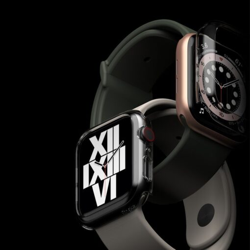 Apple Watch umbris Ringke Slim 2tk Watch 6 44mm Watch 5 44mm Watch 4 44mm Watch SE 44mm labipaistev valge 8