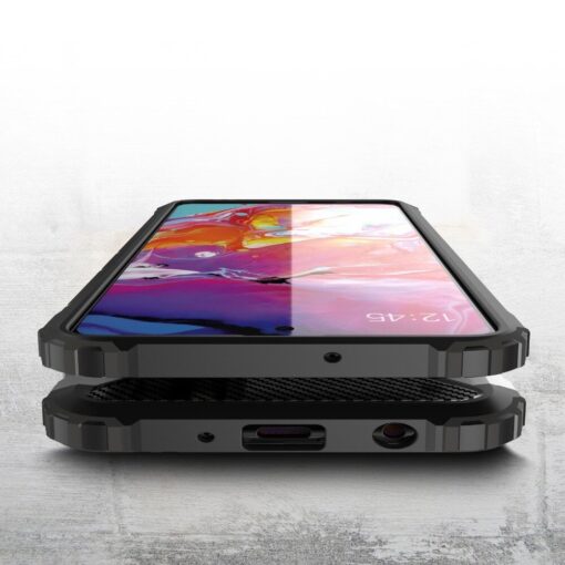 Samsung A51 umbris Hybrid Armor plastikust taguse ja silikoonist raamiga sinine 4