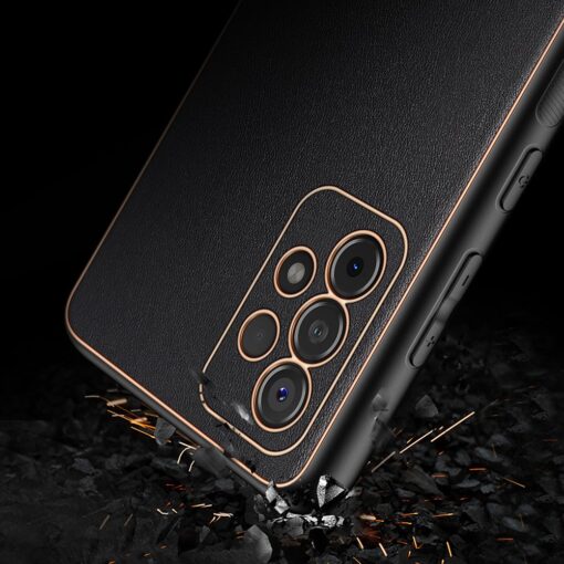 Samsung A52 umbris Dux Ducis Yolo elegant kunstnahast ja silikoonist servadega must 10