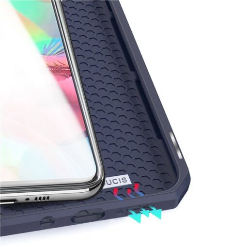Samsung A71 kunstnahast kaaned kaarditaskuga DUX DUCIS Skin Pro must 7