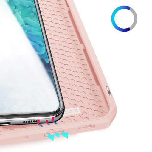 Samsung S20 FE kunstnahast kaaned kaarditaskuga DUX DUCIS Skin Pro roosa 8