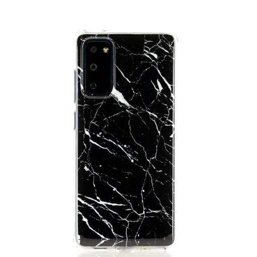 Samsung S20 FE silikoonist umbris marmor must 2