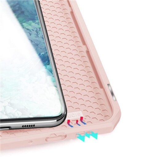 Samsung S20 kunstnahast kaaned kaarditaskuga DUX DUCIS Skin Pro roosa 7