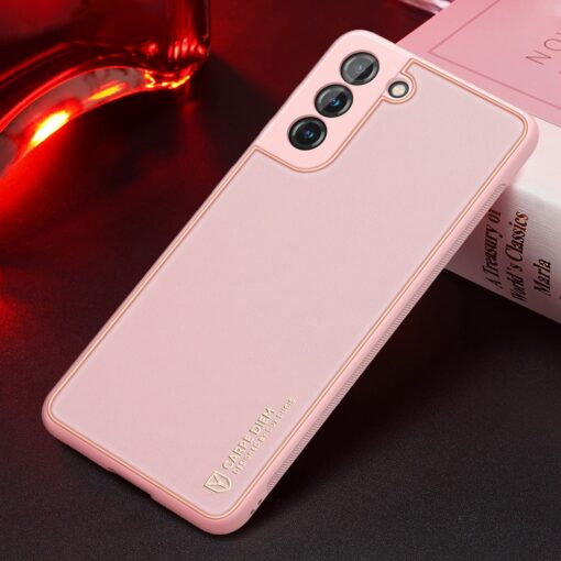 Samsung S21 Plus umbris Dux Ducis Yolo elegant kunstnahast ja silikoonist servadega roosa 14