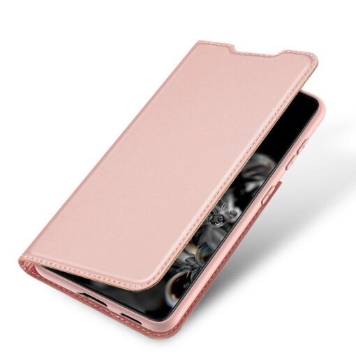 Samsung S21 Ultra kunstnahast kaaned DUX DUCIS Skin Pro Bookcase roosa 1