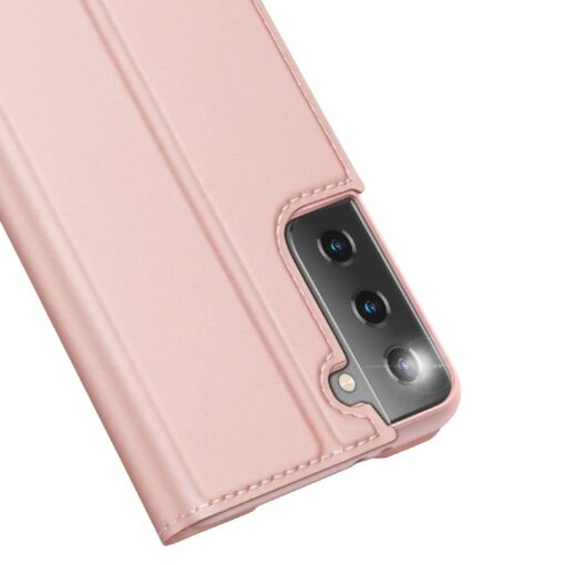 Samsung S21 kunstnahast kaaned DUX DUCIS Skin Pro Bookcase roosa 7