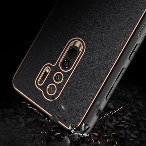 Xiaomi Redmi 9 umbris Dux Ducis Yolo elegant kunstnahast ja silikoonist servadega must 9